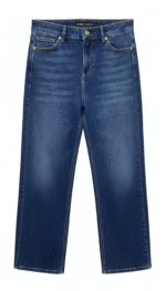 jean femme coupe droite bleu moyen