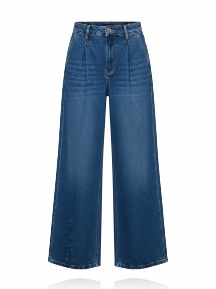 jean large trendy bleu foncé
