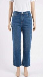 Pantalon Jean Bleu Foncé – Élégance Intemporelle et Coupe Droite
