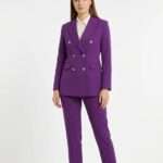 Ensemble Tailleur 3 Pièces Violet – L'Élégance Business Audacieuse