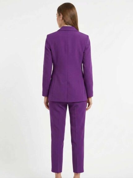 Ensemble Tailleur 3 Pièces Violet – L'Élégance Business Audacieuse