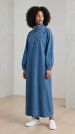 Robe en Jean Longue – Confort Absolu et Style Sport-Chic
