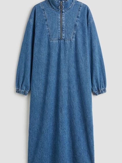 Robe en Jean Longue – Confort Absolu et Style Sport-Chic