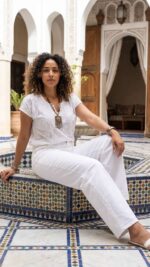 Pantalon Jean Blanc – Coupe Droite et Élégance Lumineuse