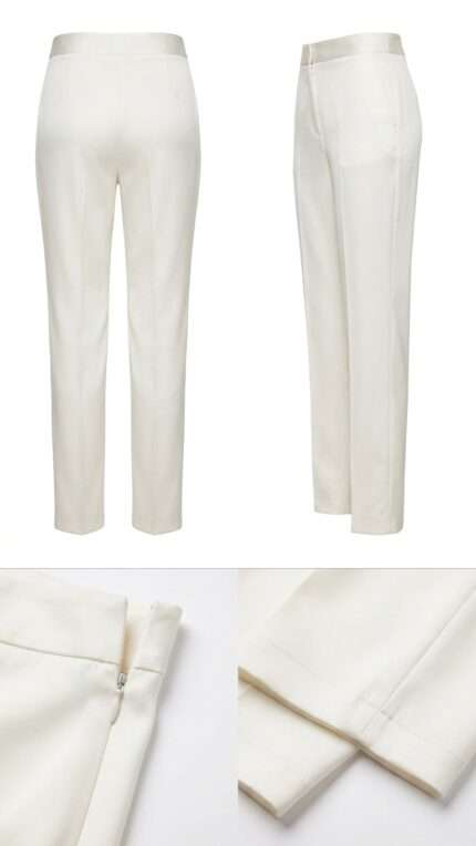 Pantalon Blanc Classique – L'Élégance Épurée et Structurée Pantalon Blanc Classique – L'Élégance Épurée et Structurée
