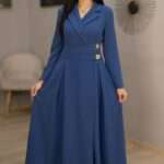Robe Longue Bleu – Élégance Modest Fashion et Charme Majestueux