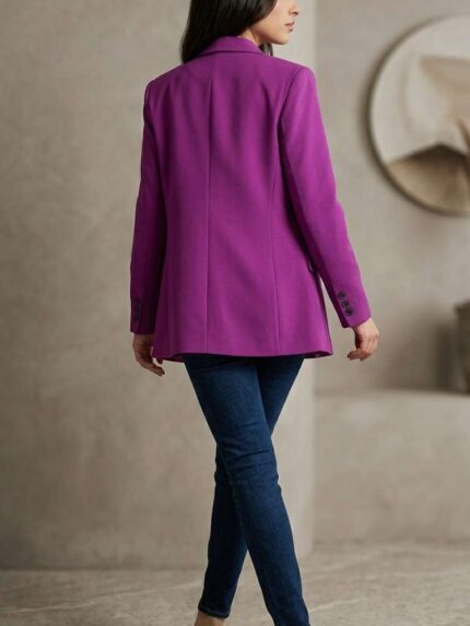 Blazer Violet – Élégance Audacieuse et Coupe Structurée