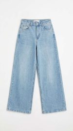 Jean Large Bleu Clair – Coupe Wide-Leg et Allure Rétro-Chic