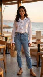 Chemise Blanche à Volants – L'Élégance Romantique et Intemporelle
