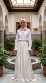 Chemise Blanche à Volants – L'Élégance Romantique et Intemporelle