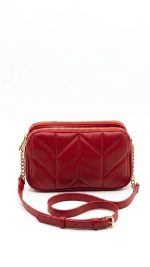 Sac bandoulière matelassé rouge