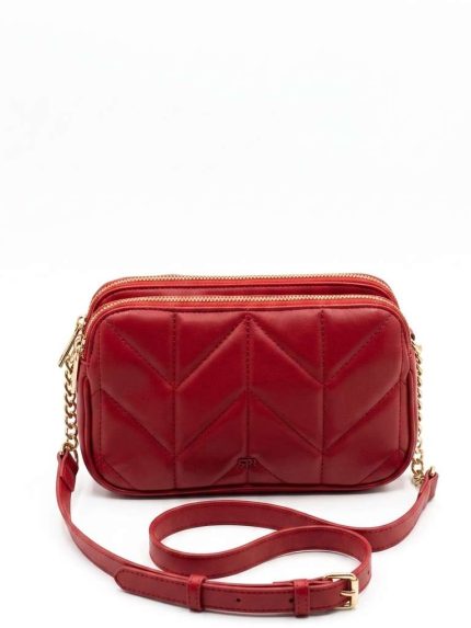 Sac bandoulière matelassé rouge
