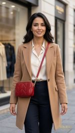 Sac bandoulière matelassé rouge
