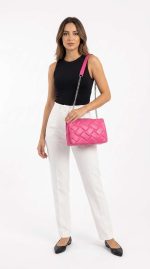 Sac Matelassé Rose Fuchsia – Un Style Couture et Audacieux