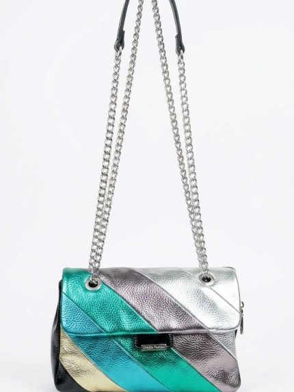 Sac Bandoulière Métallisé Multicolore – Éclat Moderne et Design Audacieux