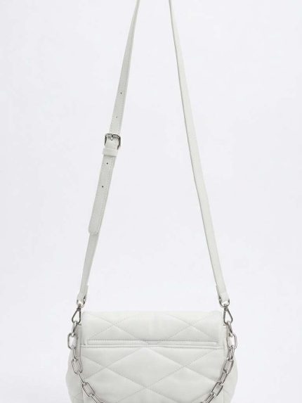 Sac Bandoulière Matelassé Blanc – Pureté, Confort et Style Puffy