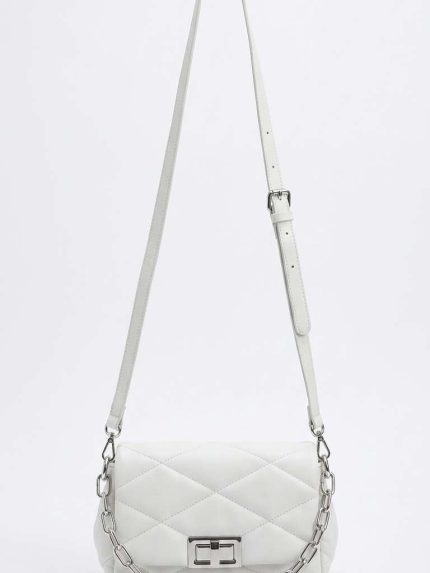 Sac Bandoulière Matelassé Blanc – Pureté, Confort et Style Puffy