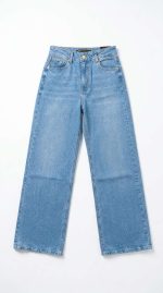 Jean large bleu classique – Le Basique Wide-Leg Incontournable