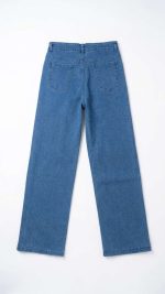 Jean Large à Strass Parsemés – Effet Ciel Étoilé et Coupe Wide-Leg
