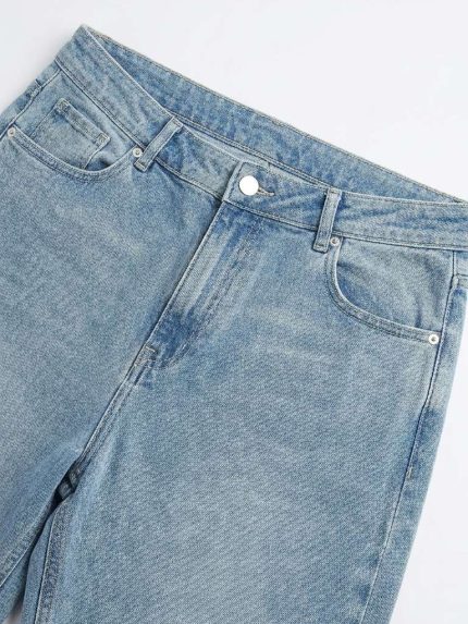 Jean Mom Bleu Clair – L'Esprit Vintage et Confort Absolu