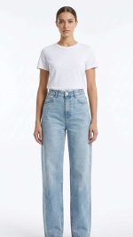 Jean Mom Bleu Clair – L'Esprit Vintage et Confort Absolu