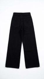 Jean Large Noir – Coupe Wide-Leg et Élégance Intemporelle