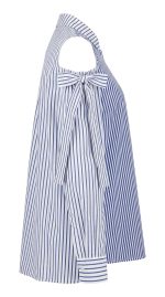 Chemise Asymétrique Rayée – Esprit Patchwork et Éclats de Strass