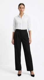 Pantalon Noir Classique – L'Élégance Structurée et Indémodable