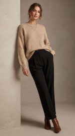 Pantalon Noir Classique – L'Élégance Structurée et Indémodable
