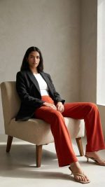 Pantalon Fluide Rouge – Confort Aérien et Couleur Vibrante