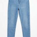 Jean Slim Taille Haute Bleu – Coupe Sculptante et Basique Intemporel