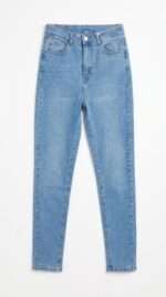 Jean Slim Taille Haute Bleu – Coupe Sculptante et Basique Intemporel