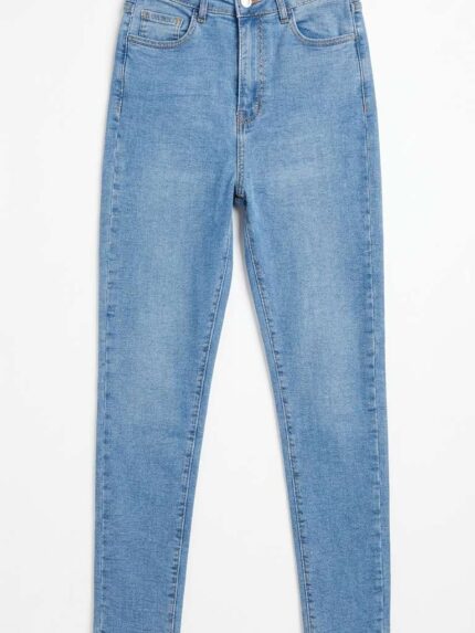 Jean Slim Taille Haute Bleu – Coupe Sculptante et Basique Intemporel