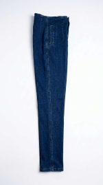 Jean Taille Haute Bleu Foncé – Coupe Structurée et Détails Élégants