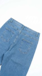 Jean Droit Taille Haute Bleu – Confort Absolu et Coupe Classique