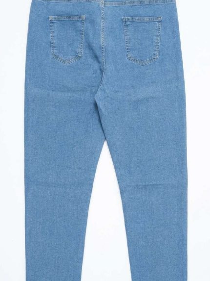 Jean Droit Taille Haute Bleu – Confort Absolu et Coupe Classique