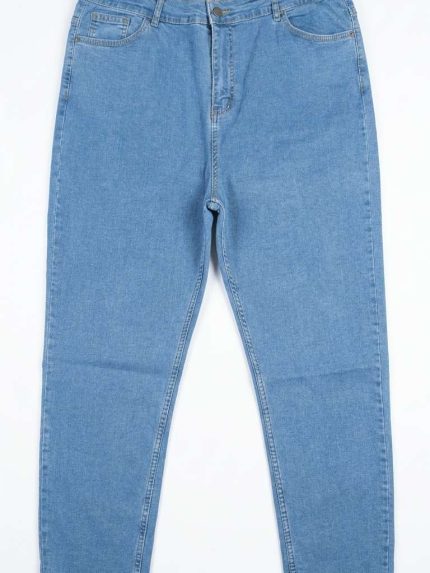 Jean Droit Taille Haute Bleu – Confort Absolu et Coupe Classique