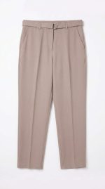 Pantalon Beige avec Ceinture – Élégance Neutre et Coupe Structurée