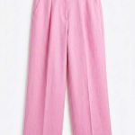 Pantalon Tailleur Rose – Élégance Structurée et Couleur Vibrante