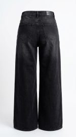 Jean Large Noir Délavé – Coupe Wide Leg et Allure Urbaine