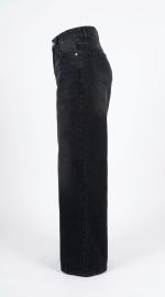Jean Large Noir Délavé – Coupe Wide Leg et Allure Urbaine