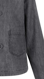 Ensemble Jupe Denim Gris Deux Pièces – Élégance Décontractée et Esprit Bohème