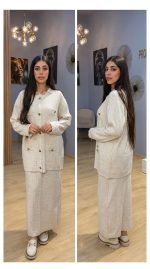 Ensemble Maille Crème Deux Pièces – Élégance Cosy et Confort Absolu