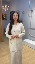Ensemble Maille Crème Deux Pièces – Élégance Cosy et Confort Absolu