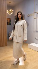 Ensemble Maille Crème Deux Pièces – Élégance Cosy et Confort Absolu