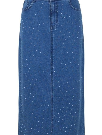 Jupe en Jean Longue à Strass – L'Atout Glamour de vos Ensembles