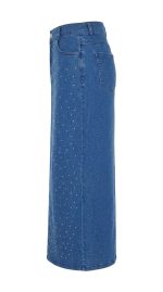 Jupe en Jean Longue à Strass – L'Atout Glamour de vos Ensembles