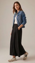 Jupe Longue Noire Fluide – L'Essentiel Élégant pour vos Ensembles