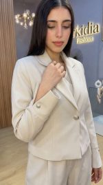 Ensemble Tailleur 3 Pièces Beige – L'Élégance Absolue et Chic Intemporel