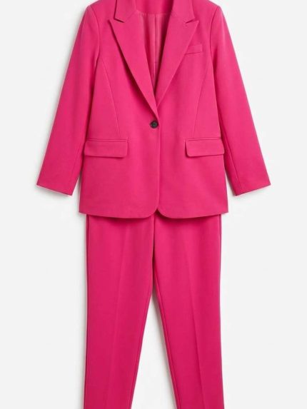 Ensemble Tailleur Femme : Blazer et Pantalon Fuchsia Vibrant | Orkidia Nador